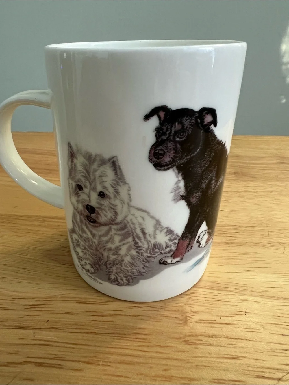 White Ceramic Dog Print Mug - Pet Lovers Design